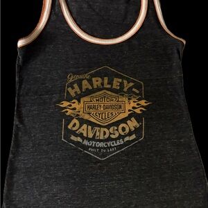 Harley-Davidson Charcoal Tank with Orange Trim
